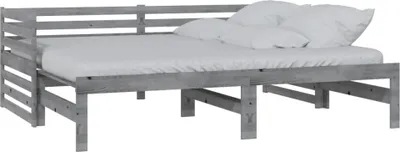 Obrázok produktu pre vidaXL Rozťahovacia posteľ sivá Borovicový masív 2x(90x200) cm