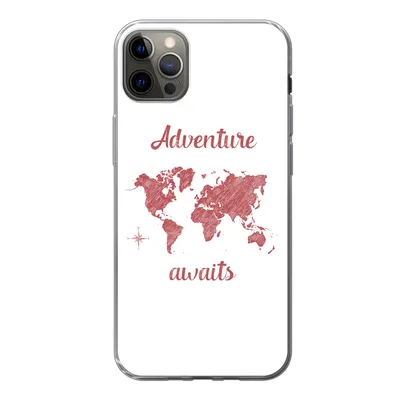 Produktbild von MuchoWow® Handyhülle Schutzhülle Hülle für iPhone 13 Pro Max Karte - Sprichwörter - Rosa Silikon Softcase Handy Hülle - Mobiltelefon