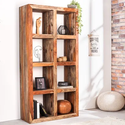 Produktbild von cagü: Exklusives Design Regal SALEM Sheesham massiv Holz 180cm x 90cm