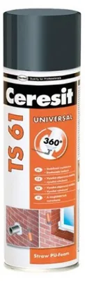 Obrázok produktu pre Polyuretánová pena Ceresit TS 61PolyuretánStandard trubičková, dóza 500ml