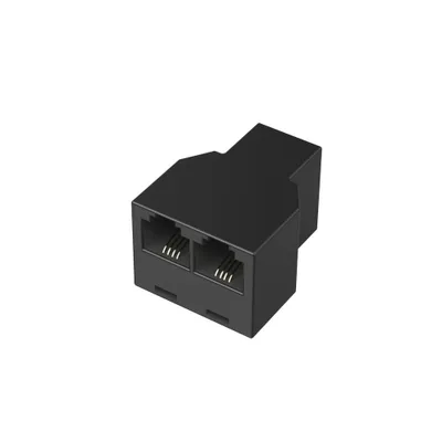 Produktbild von Hama 00201128, Kabelsplitter, Schwarz, Weiblich/Weiblich, 1 Stück(e), RJ11 (6p4c), 105 mm