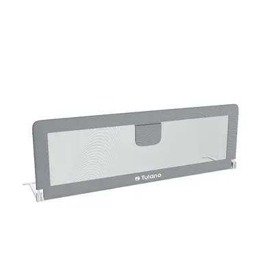 Produktbild von TULANO Cover 20 | Bettgitter 195 cm Kinderbettgitter | Klappbar | Geeignet für eine Matratzenhöhe von 10-28cm | Grau