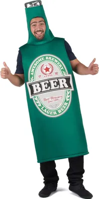 Immagine prodotto di Costume da birra umoristico di carnevale verde-bianco-nero - taglia unica