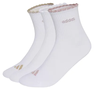 Produktbild von ADIDAS KQ6009 WMS Quarter Socken 3er Pack Weiß Ocker 40-42