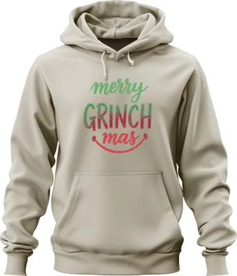 Produktbild von merry GRINCH mas Weihnachten Lustig Grinch Geschenk Familie Spaß Uni Hoodie Kapuzenpullover, Natur, L