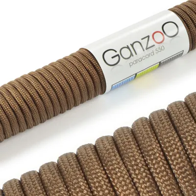 Produktbild von Paracord 550 Seil 4mm Schnur Typ 3, Nylon & Polyester, ideal für Basteln von Hundeleine Halsband Armband/Camping Survival und Outdoor, 30 Meter Allzweckseil 7 Innenstränge, Braun