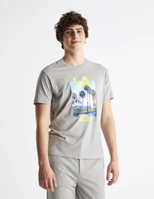Produktbild von Celio Baumwoll-T-Shirt Cesouth L.A. - S