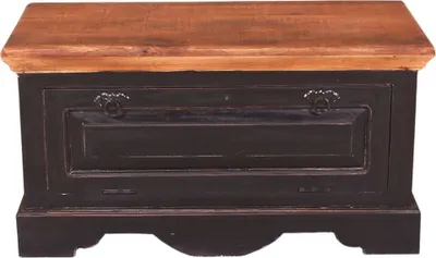 Produktbild von SIT Möbel Schuhschrank | 1 Klappe | Mango-Holz schwarz | Deckplatte honigfarben | B 85 x T 40 x H 45 cm | 05861-11 | Serie CORSICA