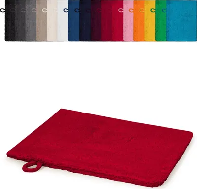 Produktbild von Waschhandschuh 15x21 cm Waschlappen 100% Baumwolle, Farbe: Rot