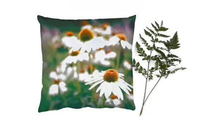 Produktbild von MuchoWow® Zierkissen Sofakissen Wohnzimmer Dekokissen 40x40 cm Blumen - Herbst - Botanisch - Foto Kissen - Schlafzimmer Dekoration