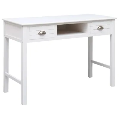 Produktbild von Schreibtisch Weiß 110×45×76 cm Holz