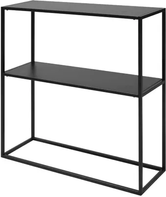 Produktbild von Regal >New Haven< in Schwarz aus Stahl - 79,5x80,5x26cm (BxHxT)