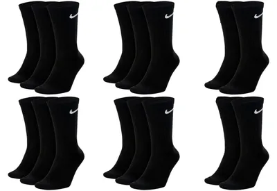 Produktbild von 8 Paar Nike Everyday Lightweight Crew SX7676 Tennis Socke - Farbe: Schwarz - Größe: 38-42