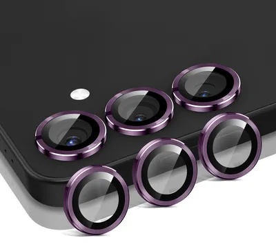 Produktbild von Kamera Linsenschutz Glas Set für Samsung Galaxy S25 Schutzglas Camera Linse Schutz Panzerfolie 9H Dunkles Violett