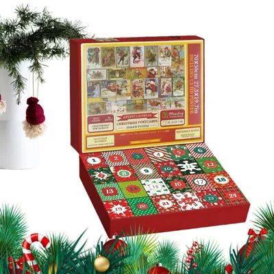 Zdjęcie produktu dla Świąteczny kalendarz adwentowy Zabawka Interaktywne kolekcjonerskie puzzle świąteczne