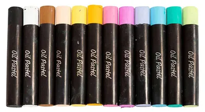 Image de Pastels à l'huile, couleurs pastel - boîte de 12.