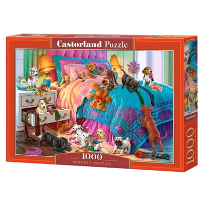 Zdjęcie produktu dla puzzle Niegrzeczne szczeniaki 68 x 47 cm 1000 elementów