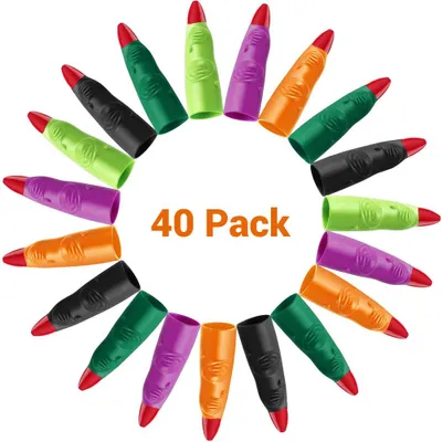 Produktbild von 40 Stück Halloween Bunte Hexenfinger Kostüm Kunststoffzubehör für Party