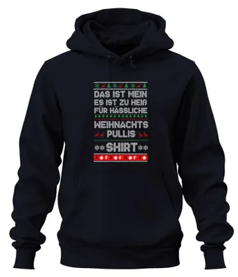 Produktbild von Ugly Christmas Sweater Weihnachtsoutfit - Weihnachten Hoodie Kapuzenpullover, Navy, L