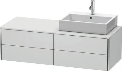 Produktbild von Waschtischunterbau XSQUARE 400x1400x548mm Be rechts weiß seidenmatt weiß seidenmatt