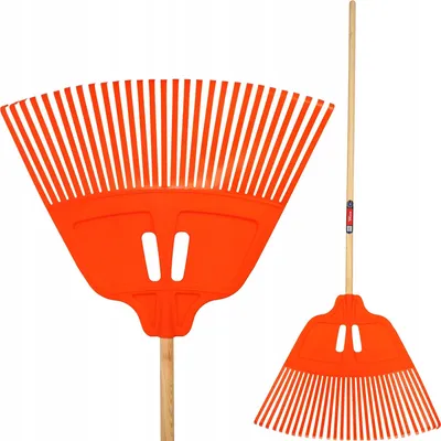 Obrázok produktu pre Záhradné hrable – hrable na lístie – drevená rukoväť 170 cm – na trávnik a lístie – ľahké a robustné