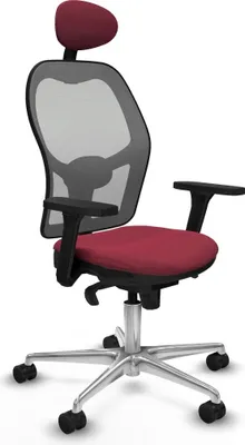 Immagine prodotto di Sedia da ufficio con poggiatesta Jorquera Piqueras y Crespo 3D086N1 Rosso granato