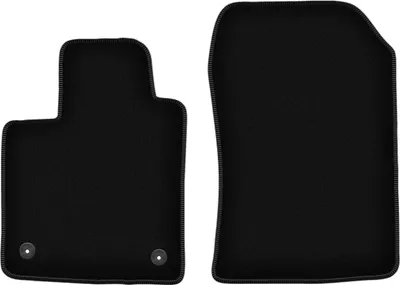 Image de Wielganizator Tapis avant de sol velours sur-mesure pour Renault Twingo II (2007-2014, hatchback) noir, jeu 2 pièces, fixations