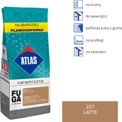 Zdjęcie produktu dla ATLAS KERAMIKFUGENMÖRTEL - 207 Latte 2kg