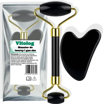 Obrázok produktu pre Masážny valček BC na tvár, krk a oblasť očí, kameň Gua-Sha 2 v 1