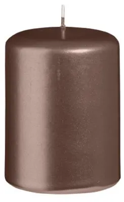 Produktbild von Stumpenkerzen Metallic Matt Mocca 80 x Ø 60 mm, 12 Stück