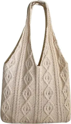 Produktbild von Leichte, gehäkelte Strandtasche für Damen, ideal für Urlaub, Reisen und den täglichen Gebrauch, große Umhängetasche und Handtasche