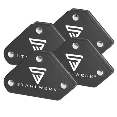 Zdjęcie produktu dla STAHLWERK uchwyt spawalniczy zestaw 4 magnesów 4 kg 9 funtów magnes spawalniczy uchwyt magnetyczny