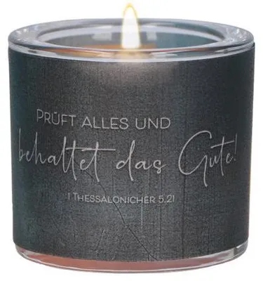 Produktbild von Windlicht aus Glas - Jahreslosung 2025