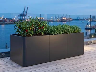 Produktbild von Linholm Premium Hochbeet Stahl anthrazit 200x80x75cm