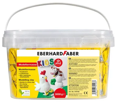 Immagine prodotto di EBERHARD FABER 570103 EBERHARD FABER Argilla da modellare EFA Plast KIDS, bianco, secchio