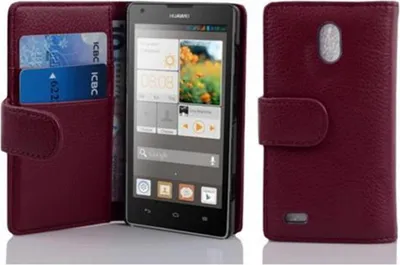 Produktbild von Cadorabo Schutzhülle für Huawei ASCEND G700 Hülle in Lila Handyhülle Etui Case Backcover Kunstleder Tasche
