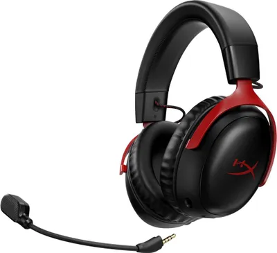 Produktbild von Herné slúchadlá HyperX, Cloud III, Bezdrôtové, Mikrofón, Čierno/červené