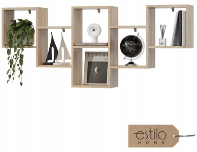 Produktbild von Wandregal Sonoma-Eiche 160cm – Hängeregal aus MDF 18 mm – Bücherregal für Wohnzimmer, Schlafzimmer, Küche