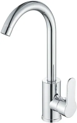 Produktbild von Küchenhahn Chrom 360-Grad drehbarer Küchenhahn mit Edelstahl-Spülbecken und Hochleistungsauslauf Küchenhahn mit G3/8-Anschlüssen