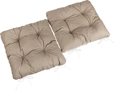 Produktbild von Sitzkissen Adele gesteppt - SET 2tlg - 40x40 cm - Beige