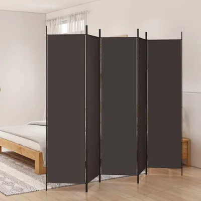 Produktbild von "2026 Promotion" 5-tlg. Paravent Braun 250x200 cm Stoff - Paravents CC21171