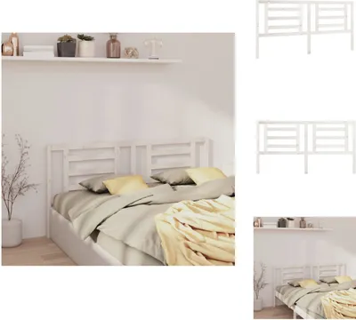 Produktbild von vidaXL Kopfteil Weiß 186x4x100 cm Massivholz Kiefer -  Kopf- & Fußenden