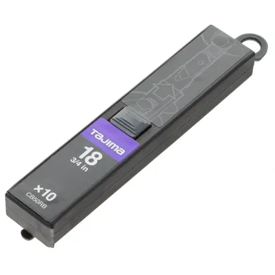 Obrázok produktu pre Tajima Cutterklingen RAZAR BLACK 18 mm, für Teppichmesser, Messerklinge, 10 Stk