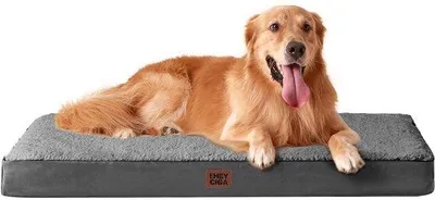 Produktbild von Orthopädisches Hundebett für große Hunde XL, 112x81x9cm, Waschbar, weiches Hundekissen, Hundematratze für den Hundebank, Grau
