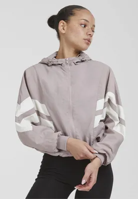 Obrázek produktu pro Dámská přechodná bunda Urban Classics Ladies Crinkle Batwing Jacket duskrose/whitesand - 3XL