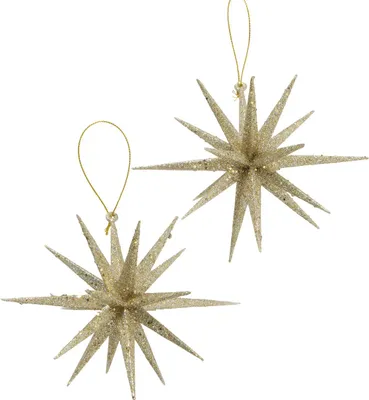 Produktbild von Boltze Dekoanhänger Tove 2-teilig Stern Form Schmuck Weihnachtsbaum / Christbaum