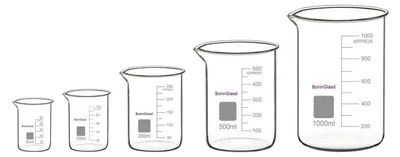 Produktbild von Glas-Messbecher-Set 5-teilig Hochborosilikatglas 50-1000 ml
