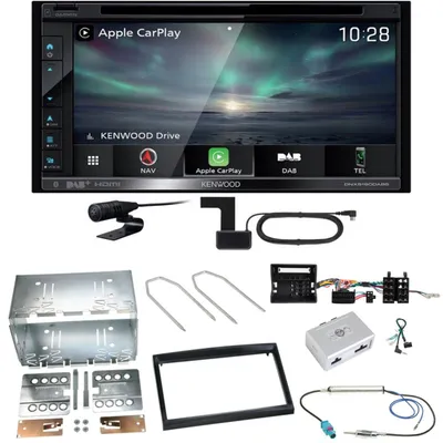 Produktbild von Kenwood DNX-5190DABS Navi CarPlay CD Einbauset für Citroen C2 C3 Berlingo Jumpy