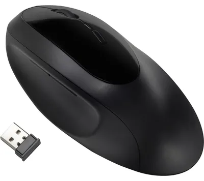 Produktbild von Kensington Pro Fit Ergo kabellose Maus—Schwarz, RF Wireless + Bluetooth, Schwarz