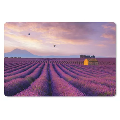 Produktbild von MuchoWow® Mauspad Mousepad Lavendel - Heißluftballon - Berg - Lila 27x18 cm - Mousepads - Maus Mat - Pad - Mausunterlage - Büroartikel - Desk Matten